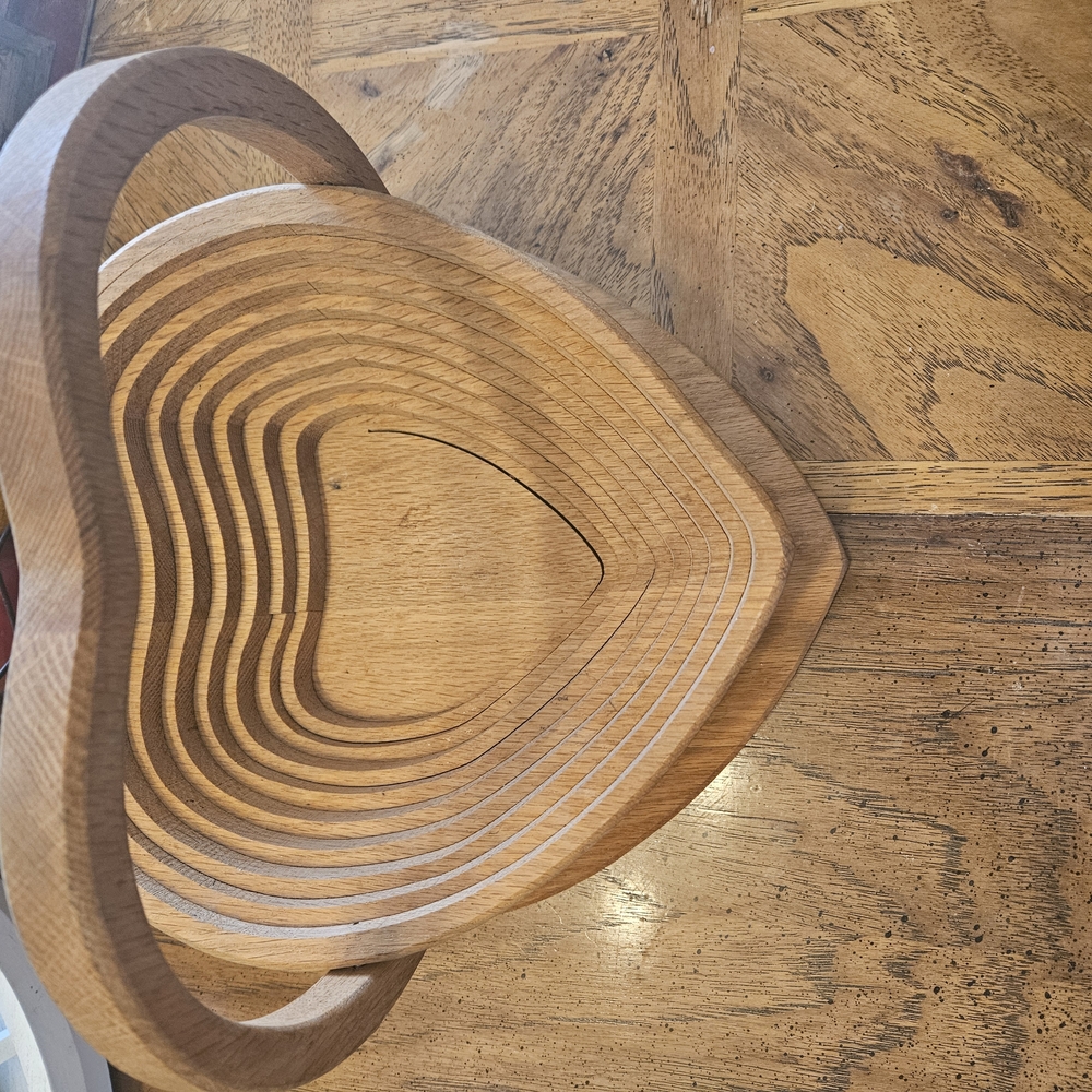 Wooden Heart-Shaped Bowl